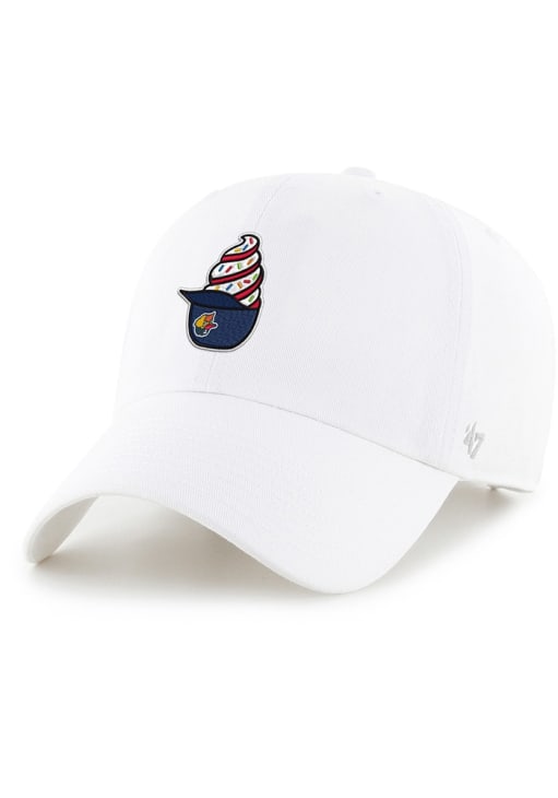 47 Toledo Mud Hens White Ice Cream Helmet Clean Up Adjustable Hat