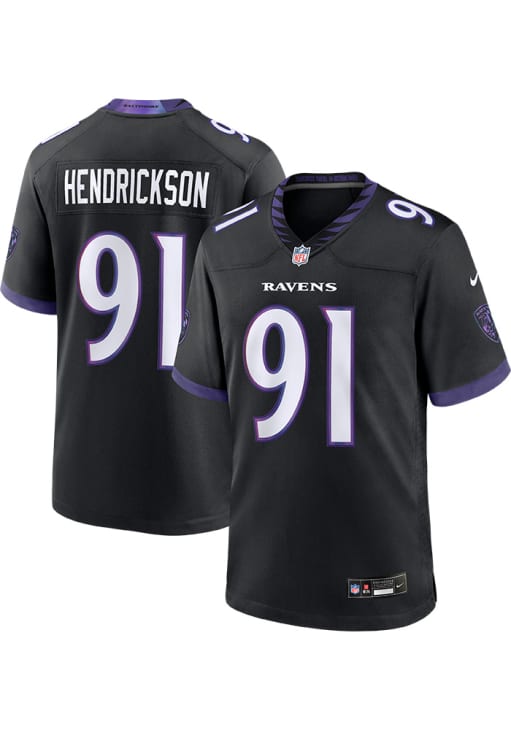 Trey Hendrickson Baltimore Ravens BLACK Alternate Jersey - 6435631