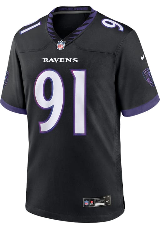 Trey Hendrickson Baltimore Ravens BLACK Alternate Jersey - 6435631