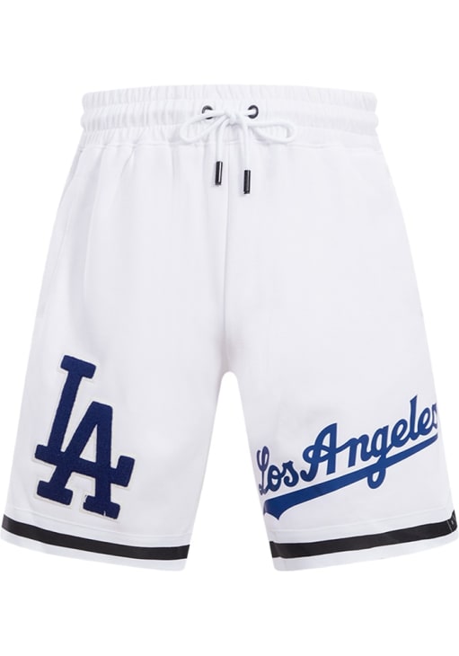 Los Angeles Dodgers Mens Pro Standard WHITE Chenille Shorts - 64920215