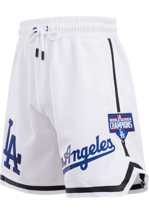 Los Angeles Dodgers Mens Pro Standard WHITE Chenille Shorts - 64920215