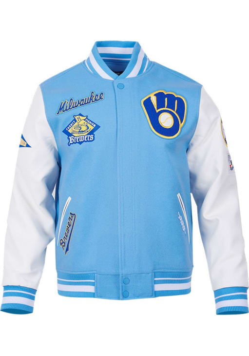 Pro Standard Milwaukee Brewers Mens BLUE Retro Wool Varsity