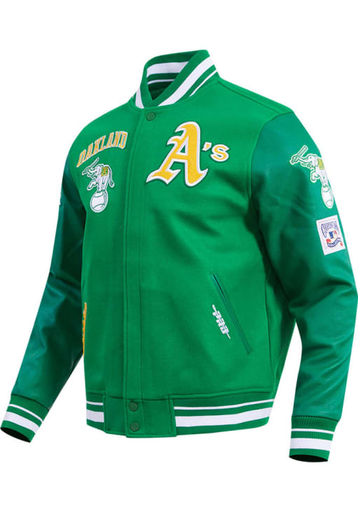 Athletics スタジアムジャケット グリーン Pro Standard Oakland Athletics Mens KELLYGREEN Retro Wool Varsity