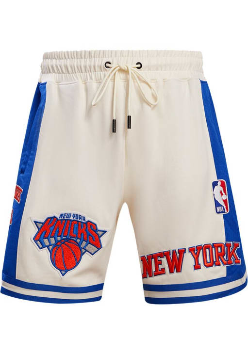 New York Knicks Mens Pro Standard WHITE/BLUE Retro Chenille Shorts