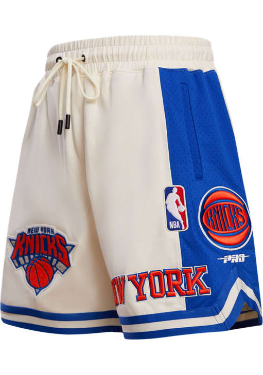 New York Knicks Mens Pro Standard WHITE/BLUE Retro Chenille Shorts