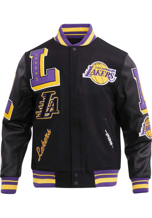Los Angeles Lakers スタジャン XL Pro Standard Los Angeles Lakers Mens BLACK/PURPLE Mash Up