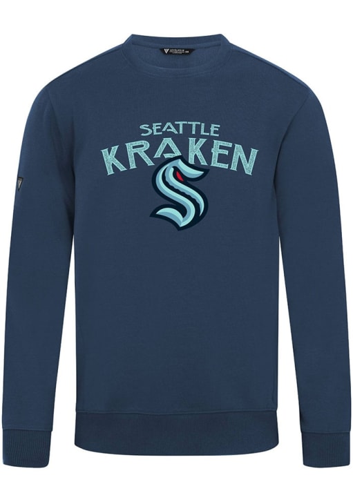 Levelwear Seattle Kraken Mens NAVY Zane Mission Crew Sweatshirt