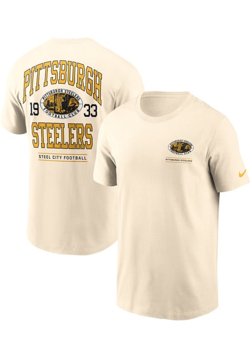 PITTSBURGH STEELERS replicaフットボールシャツ Nike Pittsburgh Steelers CREAM Retro Vintage Essential Short