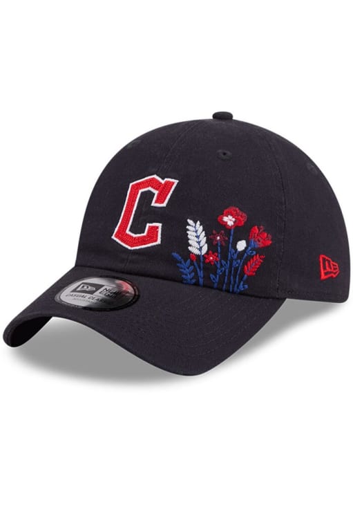 Cleveland Guardians New Era Womens NAVY Wildflower Casual Classic
