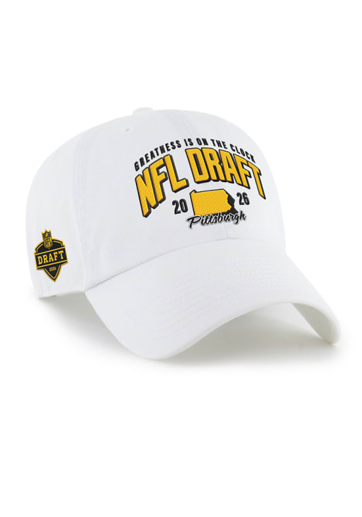47 Pittsburgh Steelers White 2026 NFL Draft Clean Up Adjustable