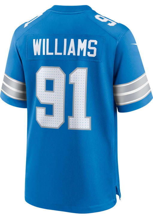Tyleik Williams Detroit Lions HONOLULU BLUE Home Jersey - 681784353