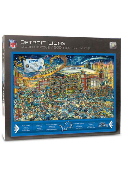 Detroit Lions BLUE 500 Piece Joe Journeyman Puzzle - 6860025