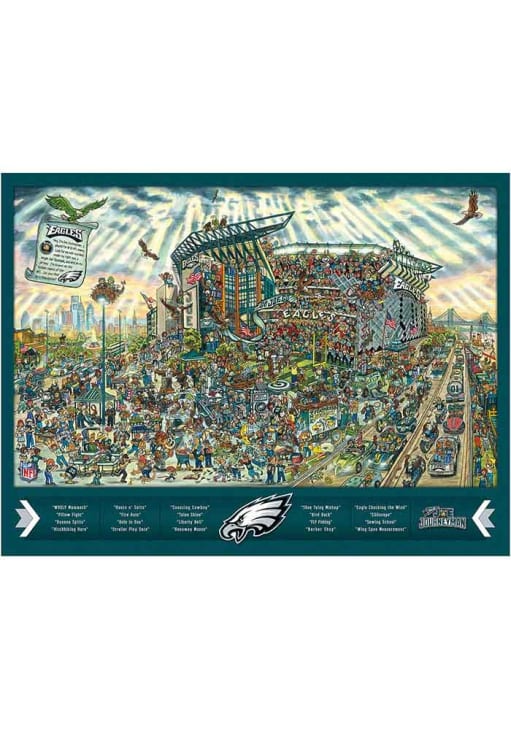 Philadelphia Eagles MIDNIGHTGREEN 500 Piece Joe Journeyman Puzzle