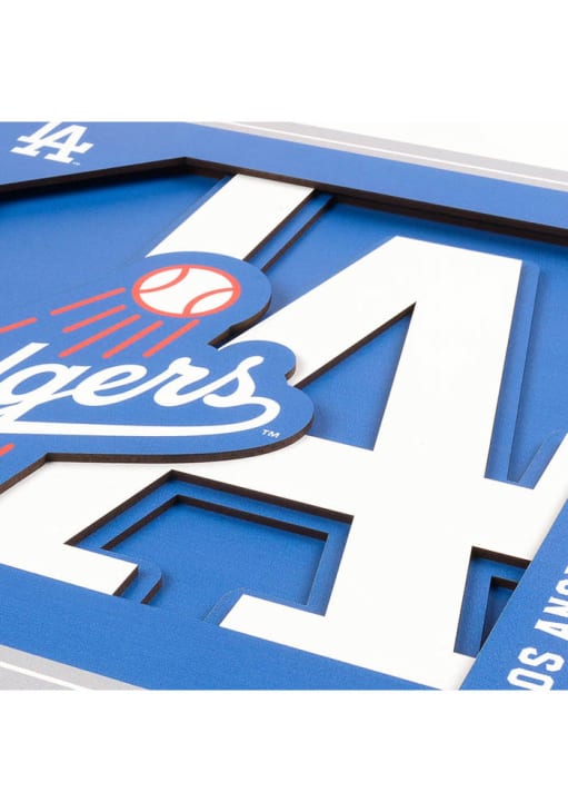 Los Angeles Dodgers 12x12 3D Logo Sign BLUE - 6862433