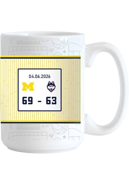 Michigan Wolverines BLUE 15oz Sublimated 2026 MBB National Champion Ceramic  Mug - 69091347