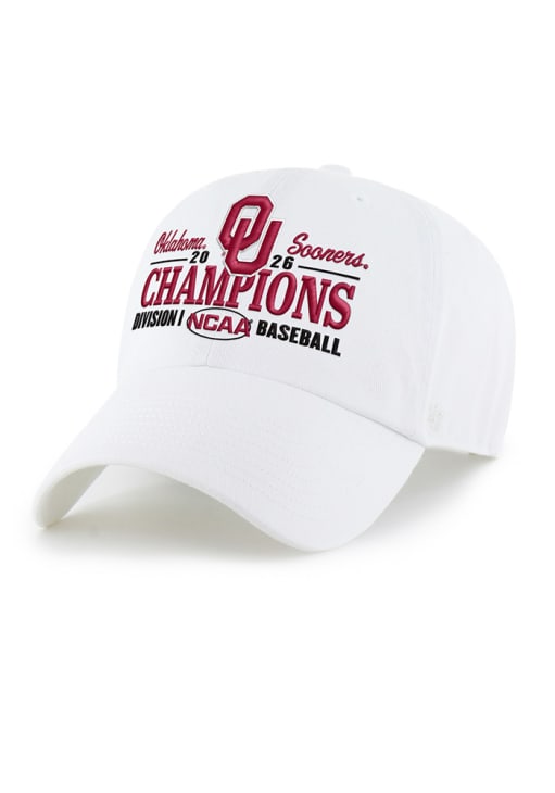 47 Oklahoma Sooners White 2026 Men's World Series Champions Clean