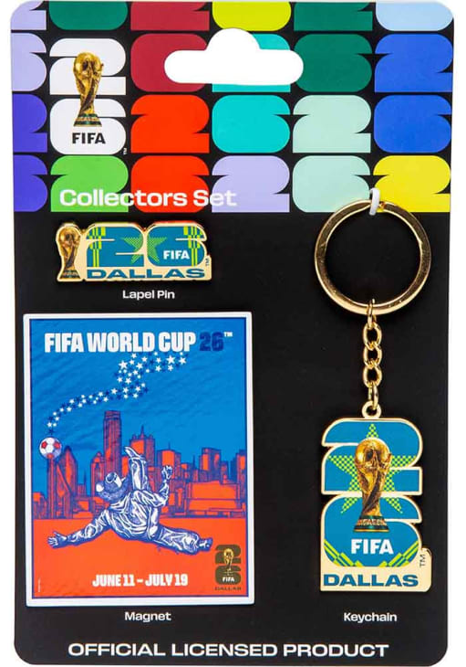 FIFA Dallas GOLD 2026 World Cup 3pk City Set Keychain - 69967619
