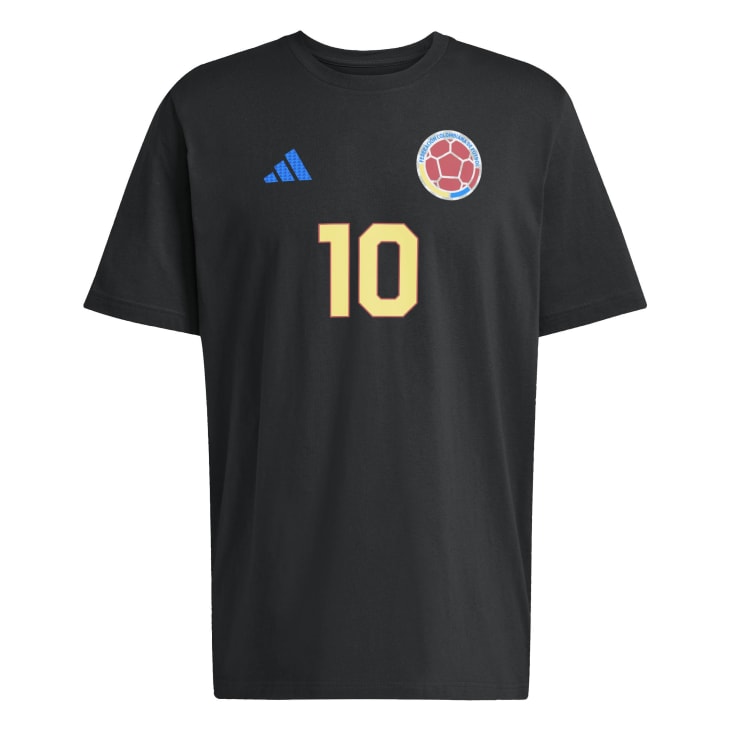 James Rodriguez Colombia National Team BLACK Home Short Sleeve
