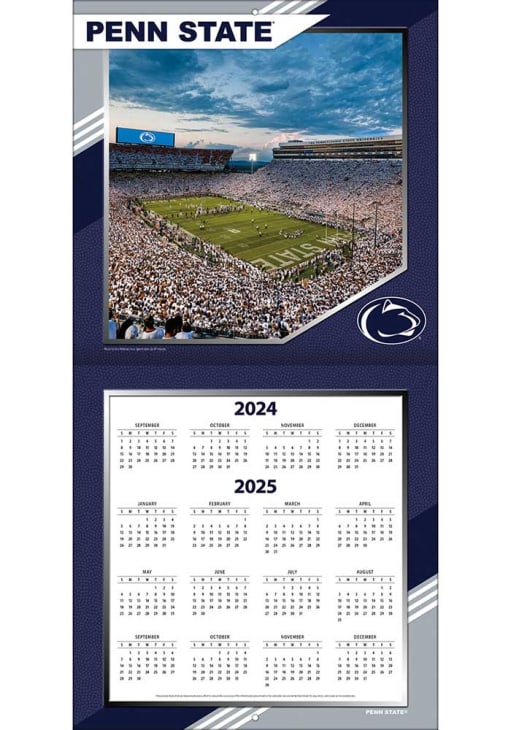 Penn State Nittany Lions BLUE 2025 Calendar, 16-Month Format Calendar - 7130823