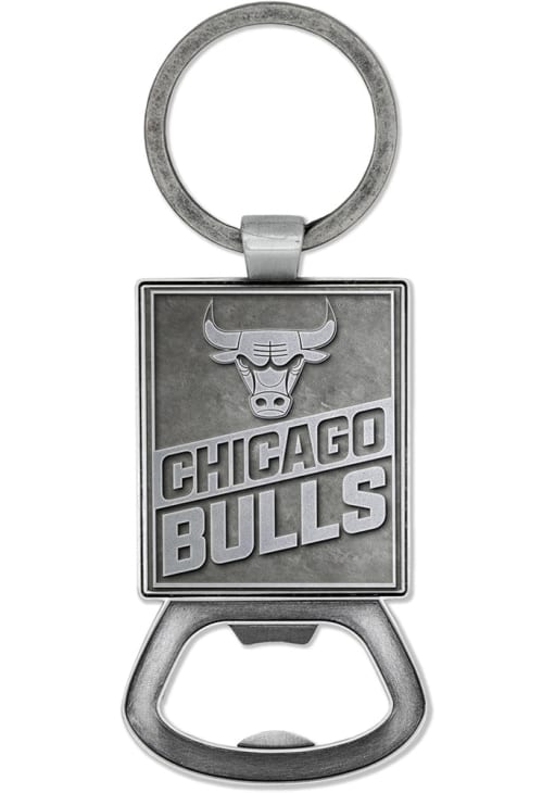 Chicago Bulls STEEL Double Sided Pewter Bottle Opener Keychain - 71379278