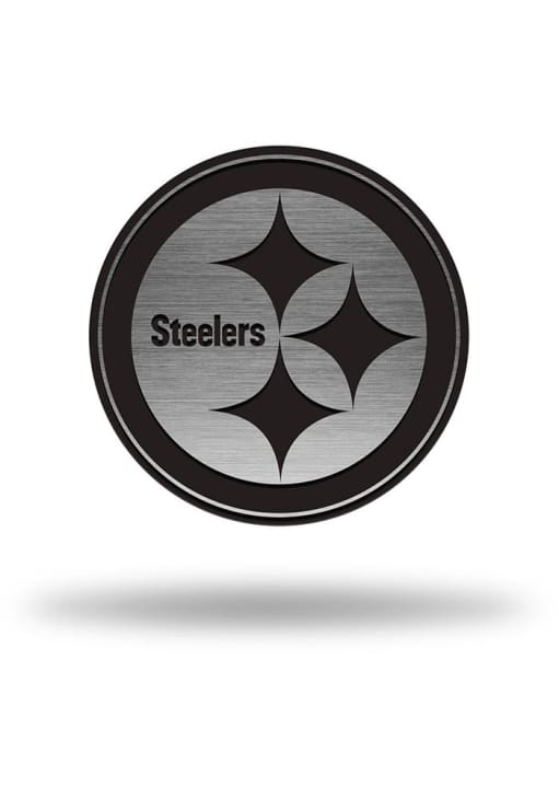 Pittsburgh Steelers SILVER Antique Nickel Car Emblem - 7142720