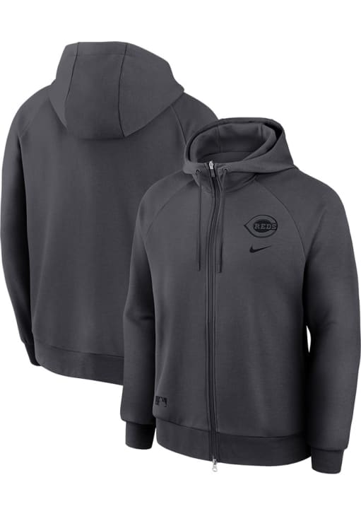 Nike Cincinnati Reds Mens ANTHRACITE Authentic Collection Left