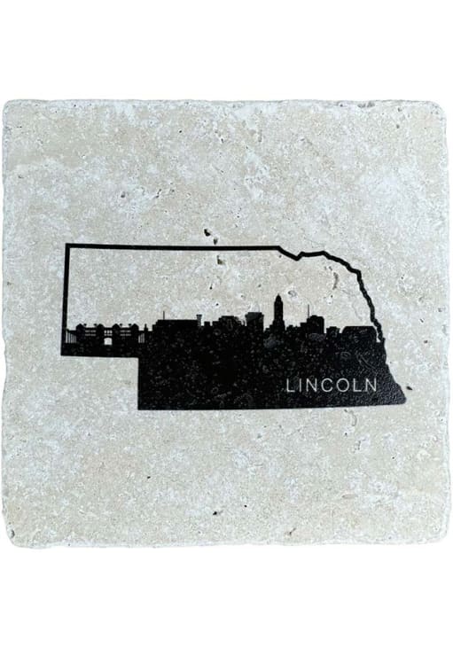 Rally Brand Lincoln City Skyline State Shape Coaster