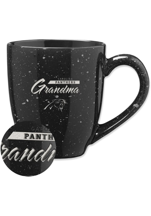 Carolina Panthers BLACK Grandma 16oz Speckle Ceramic Mug - 74268254