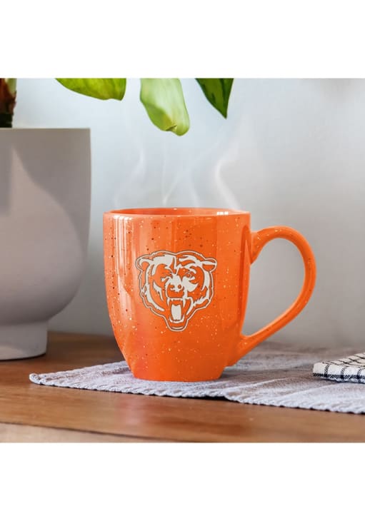 Chicago Bears ORANGE 16oz Team Logo Speckled Ceramic Mug - 74268313