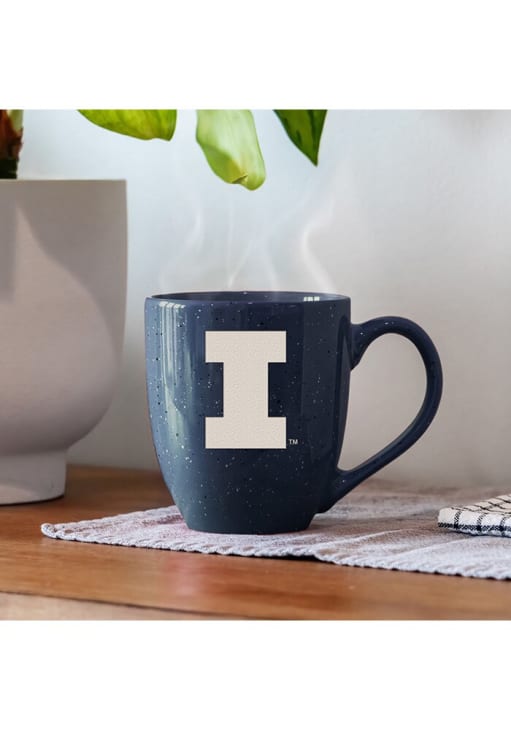 Illinois Fighting Illini NAVY 16oz Speckle Ceramic Mug - 74268812