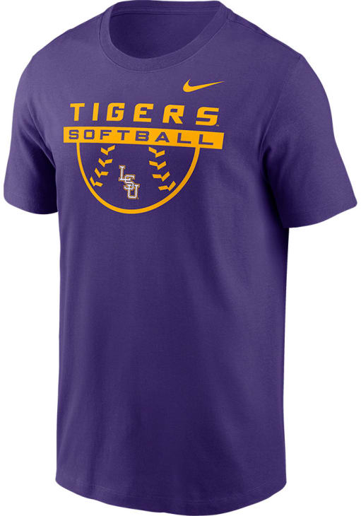 Nike LSU Tigers PURPLE Dedication Softball Short Sleeve T Shirt