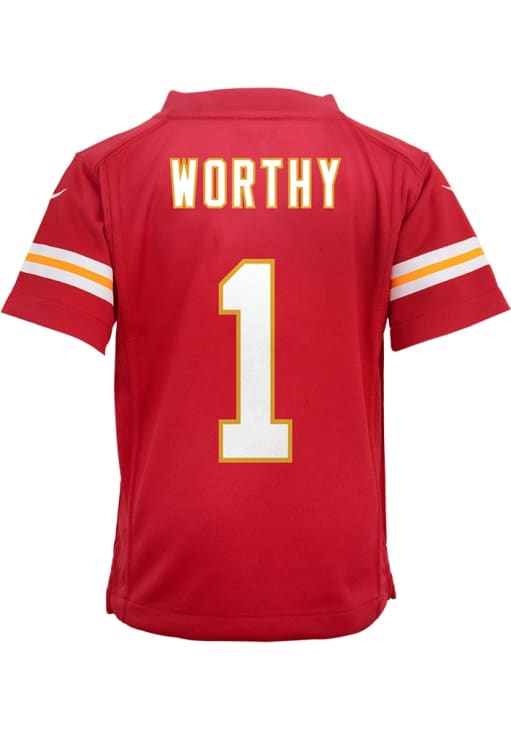 Kansas City Chiefs Xavier Worthy Boys Home Replica Red Nike