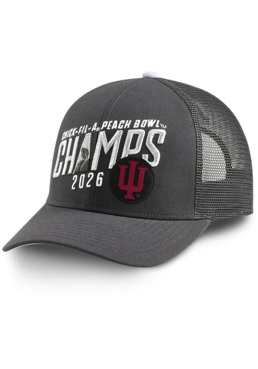 Nike Indiana Hoosiers BLACK 2026 Peach Bowl Champs Rise Trucker