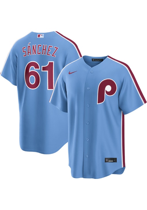 Cristopher Sanchez Philadelphia Phillies Mens Replica LIGHT BLUE