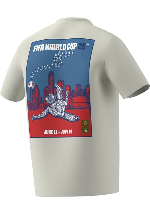 Adidas FIFA Dallas White City Poster Short Sleeve Fashion T Shirt