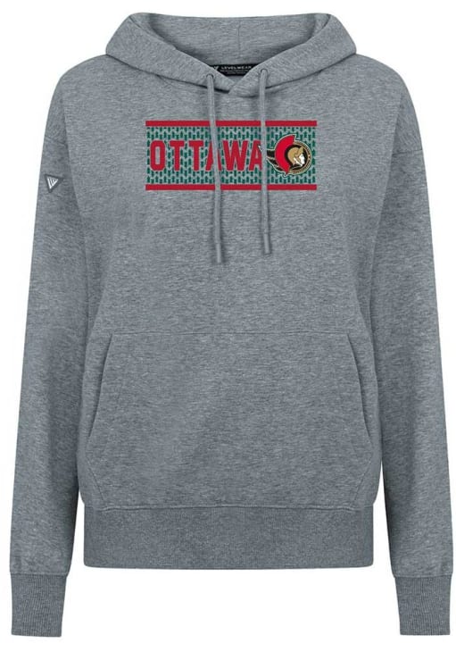 Levelwear Ottawa Senators Womens GREY HEATHER Adorn Sweater Block