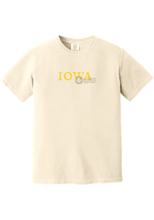 Summit Sportswear IVORY Iowa Hawkeyes Post Card Short Sleeve T