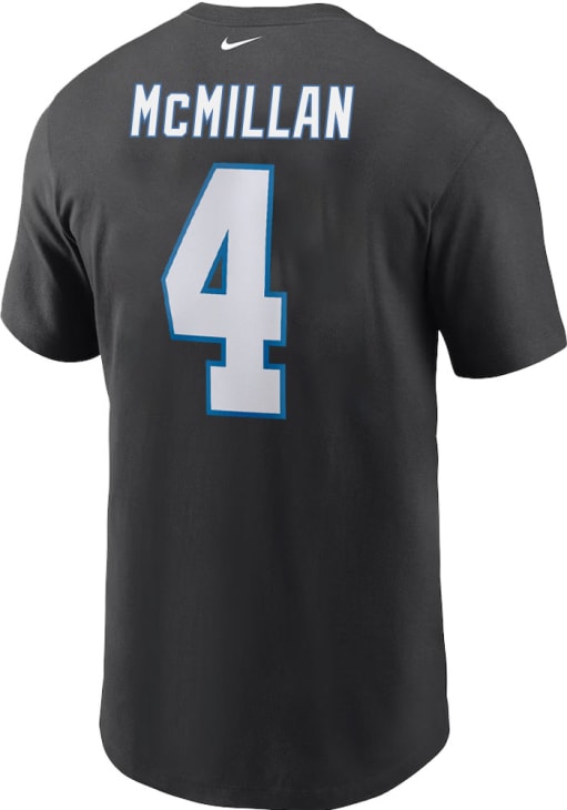 Tet McMillan Carolina Panthers BLACK Home Short Sleeve Player T