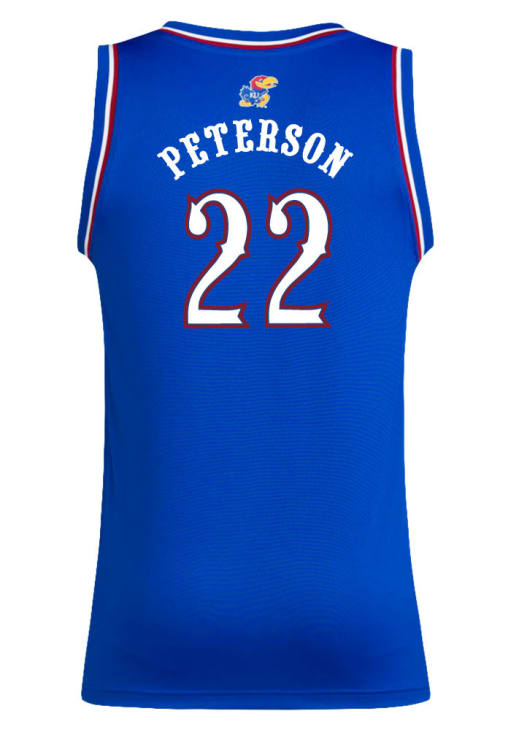 Darryn Peterson Kansas Jayhawks ROYAL NIL Name And Number Jersey