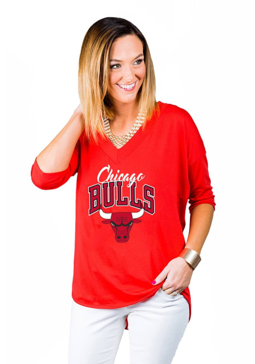 bulls t shirt dress Klew Chicago Bulls Women's Red Ugly Sweater Dress Size: Small