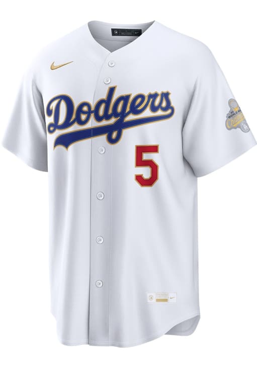 Freddie Freeman Los Angeles Dodgers Mens White WS Champions Gold