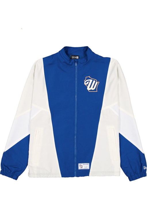 BREWERS ナイロンジャケット 青 New Era Milwaukee Brewers Mens TOP SECRET City Connect Zip - 79707927