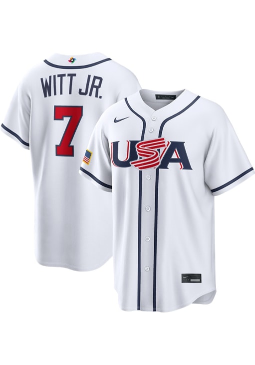 Bobby Witt Jr USA Mens White World Baseball Classic Limited