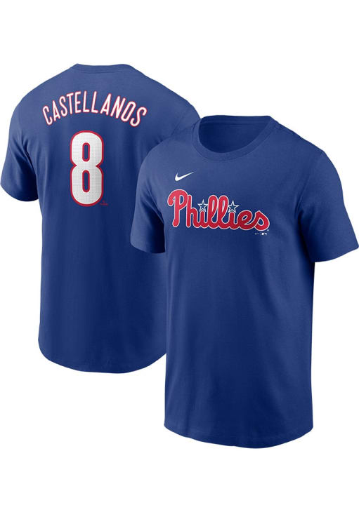 Nick Castellanos Philadelphia Phillies BLUE Alt Short Sleeve