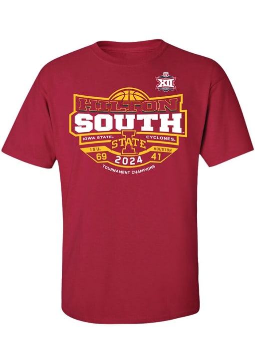 Iowa State Cyclones CARDINAL 2024 Big 12 Tournament Champions Score ...