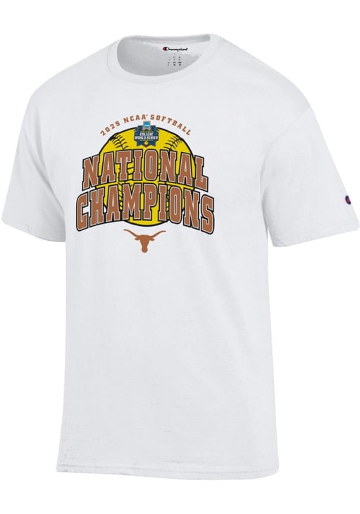Champion Texas Longhorns White 2025 Womens Softball National