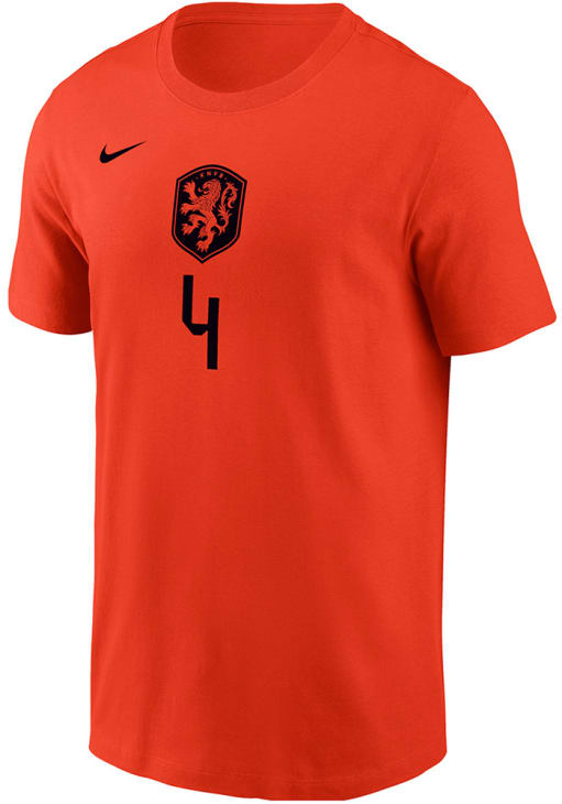 Virgil Van Dijk Netherlands National Team ORANGE Home Short Sleeve