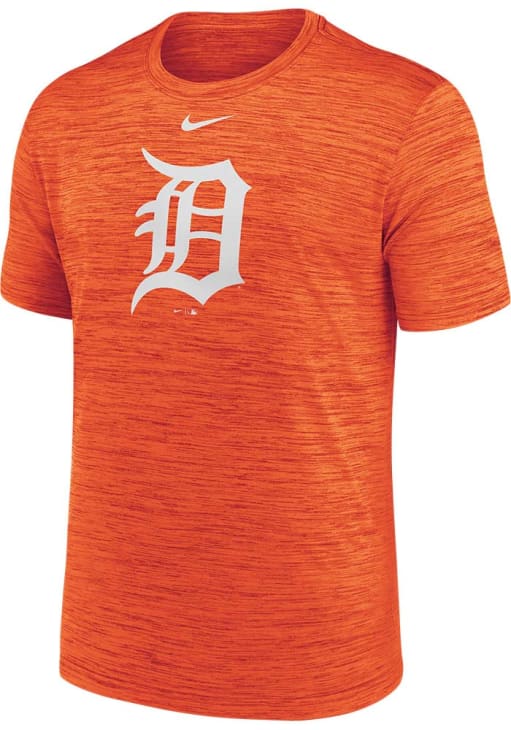 Nike Detroit Tigers ORANGE Large Logo Velocity Short Sleeve T