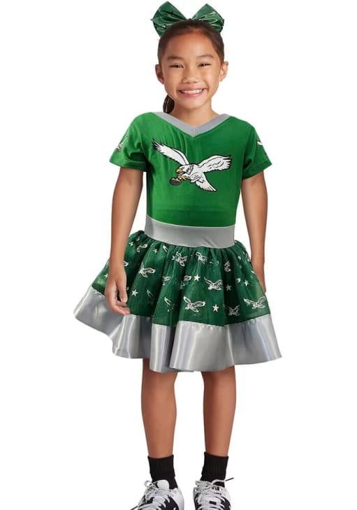 Philadelphia Eagles Toddler Girls Kelly Green MVP Short Sleeve Dress, Kelly Green, 100% POLYESTER, Size 2t/3t