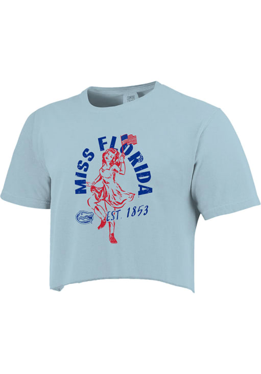 トップス WASHEDFINXTWILLSHIRTA25ASO1TN Florida Gators Womens LIGHT BLUE Miss Americana T-Shirt - 8194921